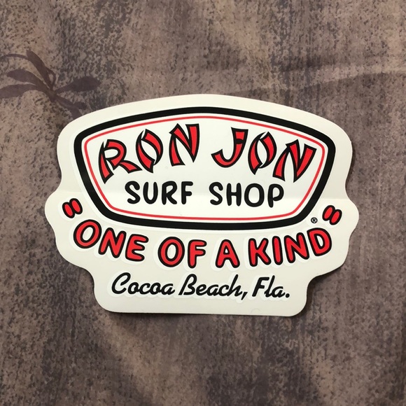 Authentic Ron Jon Surf Shop sticker from original Coca Beach location, 5.5 inch. - Picture 1 of 2